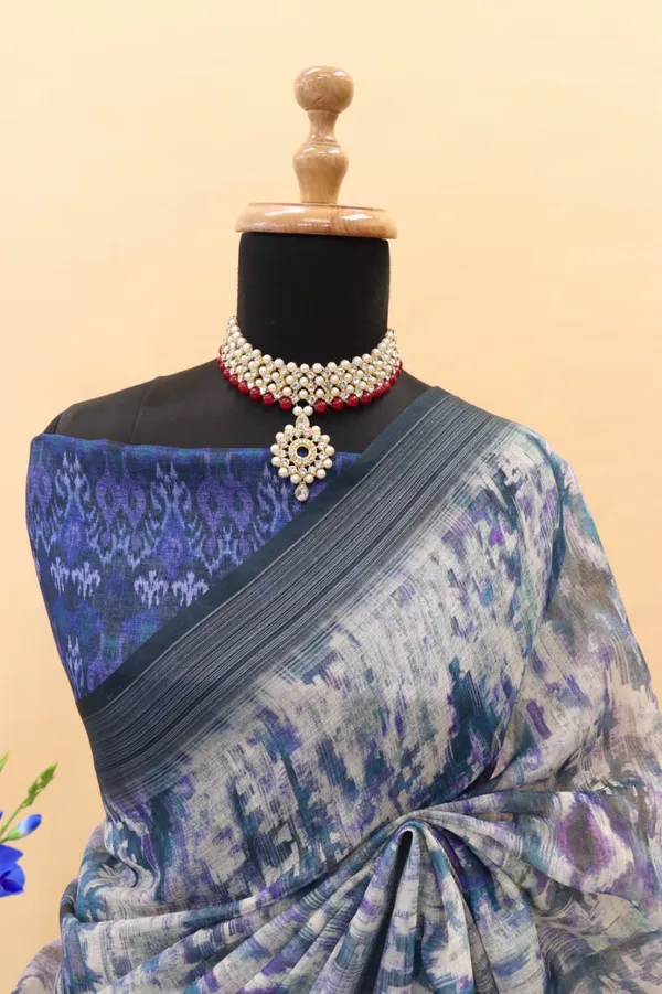 LINEN_FABRIC_DIGITAL_PRINT_SAREE